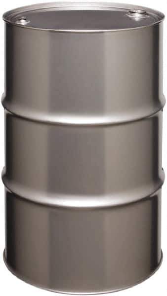 Made in USA - 55 Gallon Cylindrical Stainless Steel Tight Head Drum - 33" High x 22-1/2" Diam - Top Tool & Supply