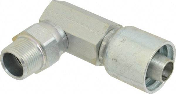 Parker - 3/4 Thread Hydraulic Hose Fitting - -12 Hose Size, 3/4" Hose Diam - Top Tool & Supply