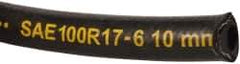 Parker - -6 Hose Size, 3/8" ID, 3,000 psi Work Pressure Hydraulic Hose - 2-1/2" Radius, Synthetic Rubber, -40°F to 212°F - Top Tool & Supply