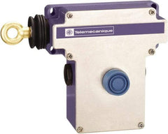 Telemecanique Sensors - 10 Amp, NO/NC Configuration, Left Hand Operation, Rope Operated Limit Switch - Pushbutton Reset, Cable Pull, 300 VAC/VDC - Top Tool & Supply