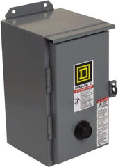 Square D - 110 Coil VAC at 50 Hz, 120 Coil VAC at 60 Hz, 27 Amp, NEMA Size 1, Nonreversible Enclosed Enclosure NEMA Motor Starter - 2 hp at 1 Phase, 12 Enclosure Rating - Top Tool & Supply