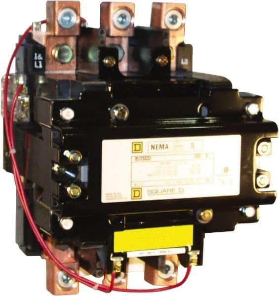 Square D - 2 Pole, 440 Coil VAC at 50 Hz and 480 Coil VAC at 60 Hz, 270 Amp NEMA Contactor - Open Enclosure, 50 Hz at 440 VAC and 60 Hz at 480 VAC - Top Tool & Supply