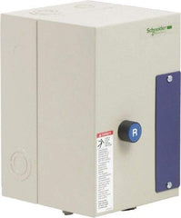 Schneider Electric - 9 Amp, 24 Coil VAC, Nonreversible Enclosed IEC Motor Starter - 1 Phase Hp: 0.3 at 120 VAC, 1 at 240 VAC, 3 Phase Hp: 2 at 208 VAC, 2 at 230 VAC, 5 at 460 VAC, 7.5 at 575 VAC - Top Tool & Supply