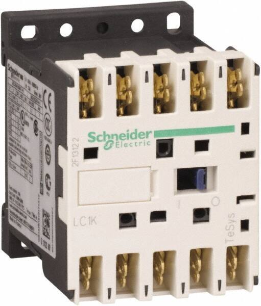 Schneider Electric - 4 Pole, 220 to 230 Coil VAC at 50/60 Hz, 16 Amp at 690 VAC and 20 Amp at 440 VAC, Nonreversible IEC Contactor - BS 5424, CSA, IEC 60947, NF C 63-110, RoHS Compliant, UL Listed, VDE 0660 - Top Tool & Supply