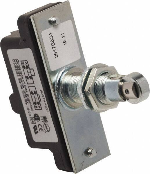 Square D - SPDT, NC/NO, 600 VAC, Screw Terminal, Roller Plunger Actuator, General Purpose Limit Switch - 1 NEMA Rating, IP20 IPR Rating, Panel Mount, 1-1/4 Lb. Operating Force - Top Tool & Supply