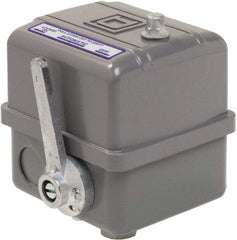 Square D - 1, 7, 9 and 3R NEMA Rated, 145 to 175 psi, Electromechanical Pressure and Level Switch - Adjustable Pressure, 575 VAC, L1-T1, L2-T2 Terminal, For Use with Square D Pumptrol - Top Tool & Supply