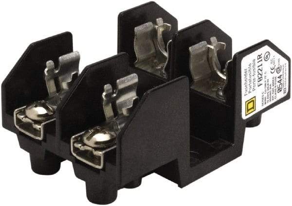 Square D - 2 Pole, 250 Volt, 30 Amp, Surface Mount Fuse Holder - Compatible with R Class Fuse - Top Tool & Supply