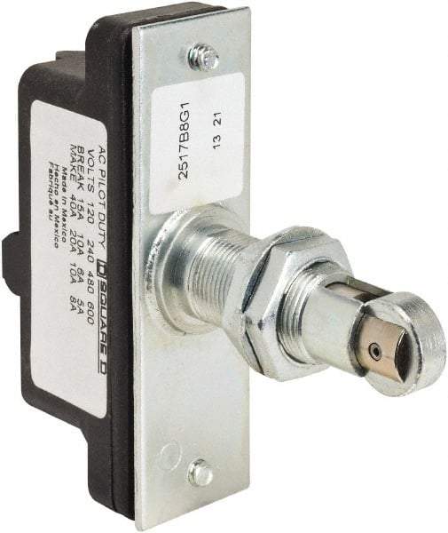 Square D - SPDT, NC/NO, 600 VAC, Screw Terminal, Roller Plunger Actuator, General Purpose Limit Switch - 1 NEMA Rating, IP20 IPR Rating, Panel Mount, 1-1/4 Lb. Operating Force - Top Tool & Supply