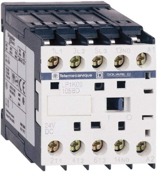 Schneider Electric - 4 Pole, 24 Coil VDC, 20 Amp at 440 VAC, IEC Contactor - BS 5424, CSA, IEC 60947, NF C 63-110, RoHS Compliant, UL Listed, VDE 0660 - Top Tool & Supply