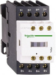 Schneider Electric - 4 Pole, 24 Coil VAC, 32 Amp at 440 VAC, Nonreversible IEC Contactor - Bureau Veritas, CCC, CSA, CSA C22.2 No. 14, DNV, EN/IEC 60947-4-1, EN/IEC 60947-5-1, GL, GOST, LROS, RINA, RoHS Compliant, UL 508, UL Listed - Top Tool & Supply