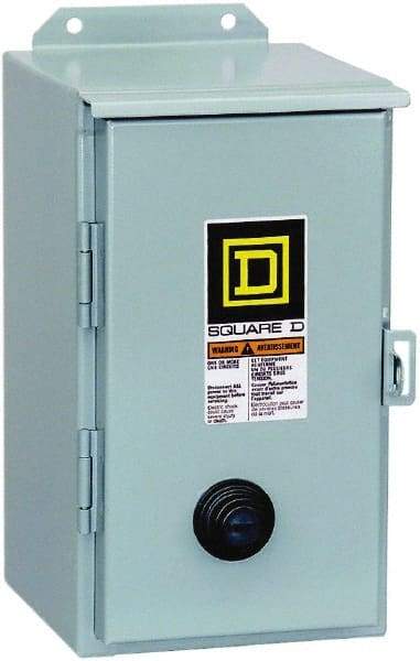 Square D - 110 Coil VAC at 50 Hz, 120 Coil VAC at 60 Hz, 18 Amp, Nonreversible Enclosed Enclosure NEMA Motor Starter - 3 Phase hp: 3 at 200 VAC, 3 at 230 VAC, 5 at 460 VAC, 5 at 575 VAC, 12 Enclosure Rating - Top Tool & Supply