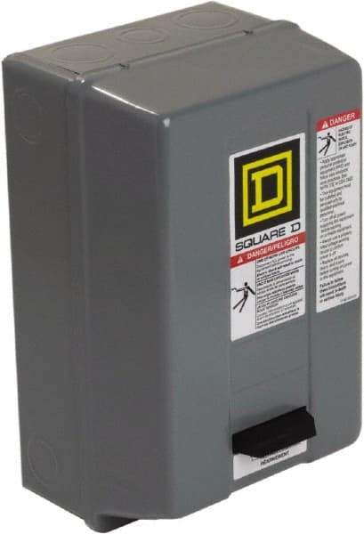 Square D - 220 Coil VAC at 50 Hz, 240 Coil VAC at 60 Hz, 18 Amp, Nonreversible Enclosed Enclosure NEMA Motor Starter - 2 hp at 1 Phase, 1 Enclosure Rating - Top Tool & Supply