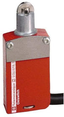 Telemecanique Sensors - NO/2NC Configuration, Multiple Amp Level, Metal Roller Plunger Safety Limit Switch - 5m Cable Length, 30mm Wide x 16mm Deep x 70mm High, IP66, IP67, IP68 Ingress Rating - Top Tool & Supply