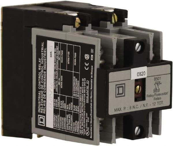 Square D - 2NO, 600 VAC Control Relay - Panel Mount - Top Tool & Supply