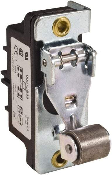 Square D - DPDT, 2NC/2NO, 600 Volt Screw Terminal, Roller Plunger Actuator, General Purpose Limit Switch - 1 NEMA Rating, IP20 IPR Rating, 1/2 Lb. Operating Force - Top Tool & Supply