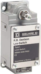 Square D - 10 Amp, NO/NC Configuration, Left Hand Operation, Rope Operated Limit Switch - Automatic Reset, Cable Pull, 600 VAC - Top Tool & Supply