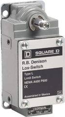 Square D - DPST, 2NO, 600 Volt, Screw Terminal, Rotary Spring Return Actuator, General Purpose Limit Switch - 1, 2, 4, 12, 13 NEMA Rating, IP67 IPR Rating - Top Tool & Supply