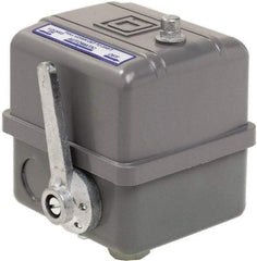 Square D - 1, 7, 9 and 3R NEMA Rated, 80 to 100 psi, Electromechanical Pressure and Level Switch - Adjustable Pressure, 575 VAC, L1-T1, L2-T2 Terminal, For Use with Square D Pumptrol - Top Tool & Supply