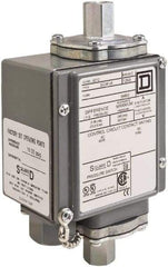 Square D - 4, 13 and 4X NEMA Rated, DPDT, 5,000 psi, Electromechanical Pressure and Level Switch - Adjustable Pressure, 120 VAC at 6 Amp, 125 VDC at 0.22 Amp, 240 VAC at 3 Amp, 250 VDC at 0.11 Amp, 1/4 Inch Connector, Screw Terminal, For Use with 9012G - Top Tool & Supply