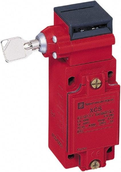 Telemecanique Sensors - 2NO/NC Configuration, Multiple Amp Level, Metal Key Safety Limit Switch - 52mm Wide x 44mm Deep x 114mm High, IP67 Ingress Rating - Top Tool & Supply