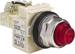 Schneider Electric - 24-28 VAC/VDC Red Lens Indicating Light - Screw Clamp Connector - Top Tool & Supply