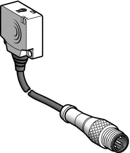 Telemecanique Sensors - PNP, 10 to 15mm Detection, Flat, Inductive Proximity Sensor - 3 Wires, IP67, 12 to 24 VDC, 26mm Wide - Top Tool & Supply