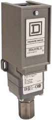 Square D - 1 NEMA Rated, SPDT, 20 to 1,000 psi, Electromechanical Pressure and Level Switch - Adjustable Pressure, 120 VAC at 6 Amp, 125 VDC at 0.22 Amp, 240 VAC at 3 Amp, 250 VDC at 0.27 Amp, 1/4 Inch Connector, Screw Terminal, For Use with 9012G - Top Tool & Supply