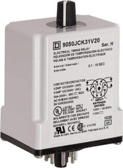 Square D - DPDT Time Delay Relay - 10 Contact Amp, 110 VDC & 120 VAC - Top Tool & Supply