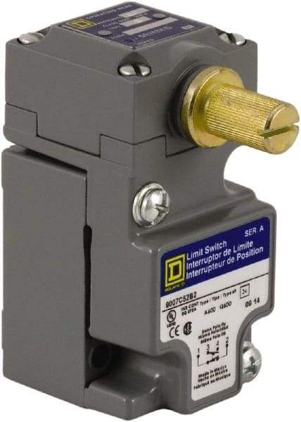 Square D - SPDT, NC/NO, 600 Volt Screw Terminal, Rotary Head Actuator, General Purpose Limit Switch - 1, 2, 4, 6, 12, 13, 6P NEMA Rating, IP67 IPR Rating - Top Tool & Supply