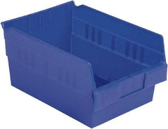 LEWISBins+ - 11-5/8" Deep, Blue Hopper Shelf Bin - 6" High x 8-3/8" Wide x 11-5/8" Long - Top Tool & Supply