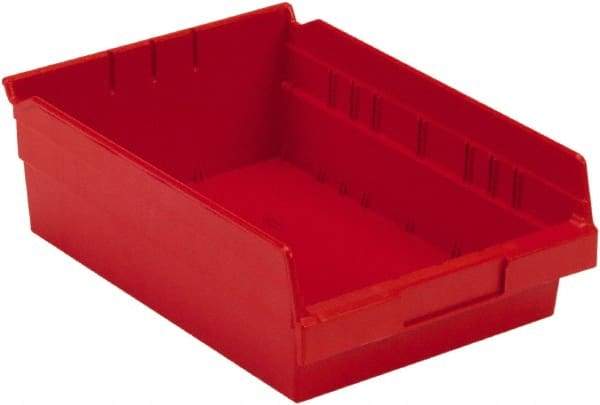 LEWISBins+ - 11-5/8" Deep, Red Hopper Shelf Bin - 4" High x 8-3/8" Wide x 11-5/8" Long - Top Tool & Supply