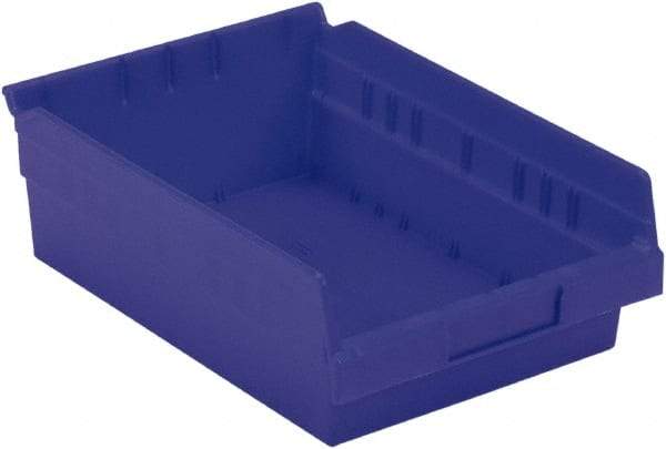 LEWISBins+ - 11-5/8" Deep, Blue Hopper Shelf Bin - 4" High x 8-3/8" Wide x 11-5/8" Long - Top Tool & Supply