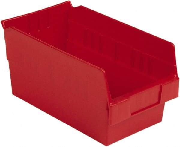 LEWISBins+ - 11-5/8" Deep, Red Hopper Shelf Bin - 6" High x 6-5/8" Wide x 11-5/8" Long - Top Tool & Supply