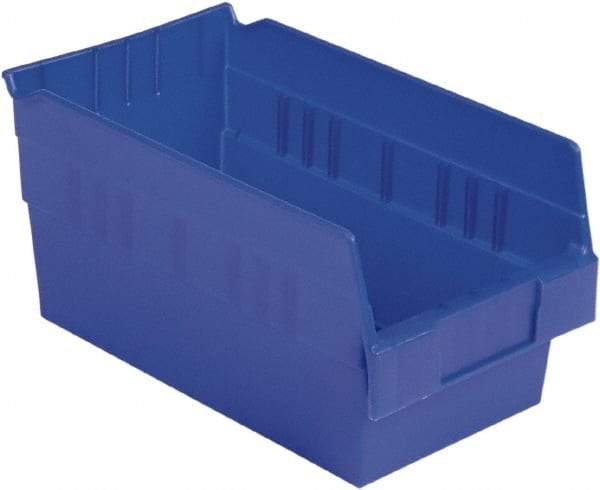 LEWISBins+ - 11-5/8" Deep, Blue Hopper Shelf Bin - 6" High x 6-5/8" Wide x 11-5/8" Long - Top Tool & Supply