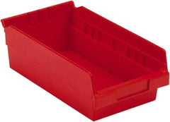 LEWISBins+ - 11-5/8" Deep, Red Hopper Shelf Bin - 4" High x 6-5/8" Wide x 11-5/8" Long - Top Tool & Supply