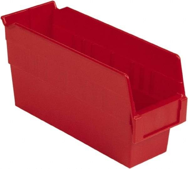 LEWISBins+ - 11-5/8" Deep, Red Hopper Shelf Bin - 6" High x 4-1/8" Wide x 11-5/8" Long - Top Tool & Supply