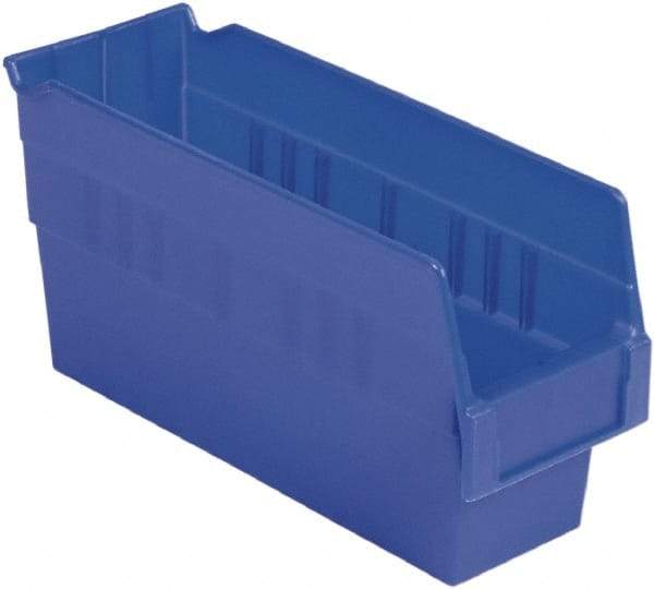 LEWISBins+ - 11-5/8" Deep, Blue Hopper Shelf Bin - 6" High x 4-1/8" Wide x 11-5/8" Long - Top Tool & Supply