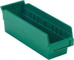 LEWISBins+ - 11-5/8" Deep, Green Hopper Shelf Bin - 4" High x 4-1/8" Wide x 11-5/8" Long - Top Tool & Supply