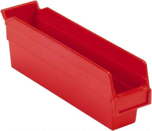 LEWISBins+ - 11-5/8" Deep, Red Hopper Shelf Bin - 4" High x 2-3/4" Wide x 11-5/8" Long - Top Tool & Supply