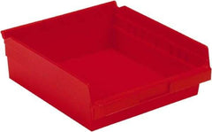 LEWISBins+ - 11-5/8" Deep, Red Hopper Shelf Bin - 4" High x 11-1/8" Wide x 11-5/8" Long - Top Tool & Supply