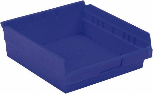 LEWISBins+ - 11-5/8" Deep, Blue Hopper Shelf Bin - 4" High x 11-1/8" Wide x 11-5/8" Long - Top Tool & Supply