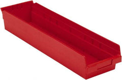 LEWISBins+ - 23-5/8" Deep, Red Hopper Shelf Bin - 4" High x 6-5/8" Wide x 23-5/8" Long - Top Tool & Supply