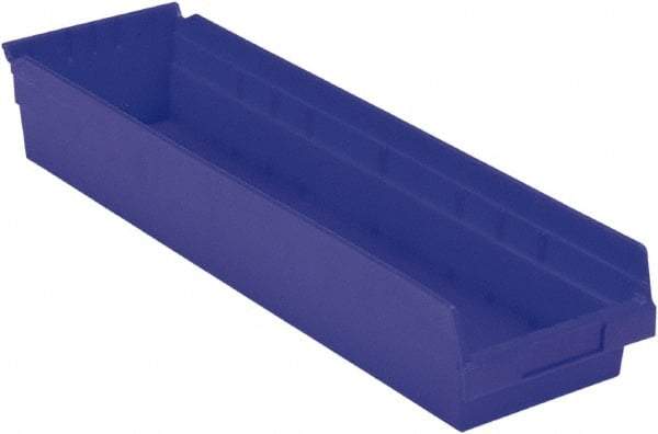 LEWISBins+ - 23-5/8" Deep, Blue Hopper Shelf Bin - 4" High x 6-5/8" Wide x 23-5/8" Long - Top Tool & Supply