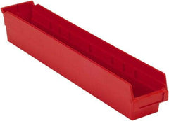 LEWISBins+ - 23-5/8" Deep, Red Hopper Shelf Bin - 4" High x 4-1/8" Wide x 23-5/8" Long - Top Tool & Supply