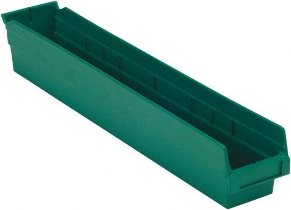 LEWISBins+ - 23-5/8" Deep, Green Hopper Shelf Bin - 4" High x 4-1/8" Wide x 23-5/8" Long - Top Tool & Supply