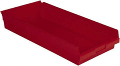 LEWISBins+ - 23-5/8" Deep, Red Hopper Shelf Bin - 4" High x 11-1/8" Wide x 23-5/8" Long - Top Tool & Supply