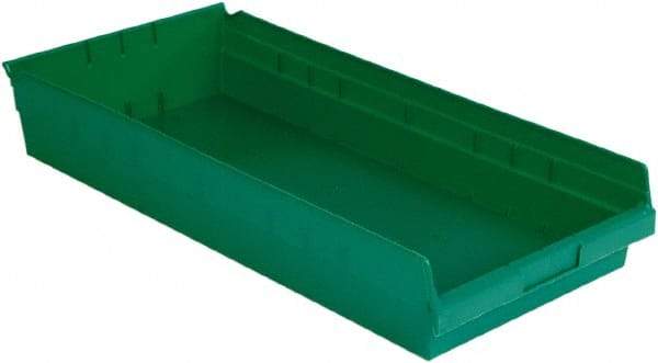 LEWISBins+ - 23-5/8" Deep, Green Hopper Shelf Bin - 4" High x 11-1/8" Wide x 23-5/8" Long - Top Tool & Supply