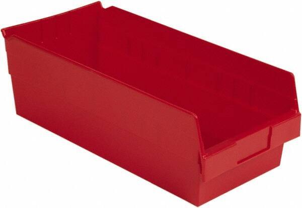 LEWISBins+ - 17-7/8" Deep, Red Hopper Shelf Bin - 6" High x 8-3/8" Wide x 17-7/8" Long - Top Tool & Supply