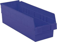 LEWISBins+ - 17-7/8" Deep, Blue Hopper Shelf Bin - 6" High x 6-5/8" Wide x 17-7/8" Long - Top Tool & Supply