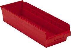 LEWISBins+ - 17-7/8" Deep, Red Hopper Shelf Bin - 4" High x 6-5/8" Wide x 17-7/8" Long - Top Tool & Supply